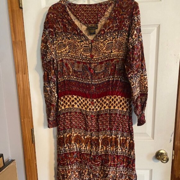 Vintage Classic Imports Dress Velvet Boho Size M - Picture 1 of 6